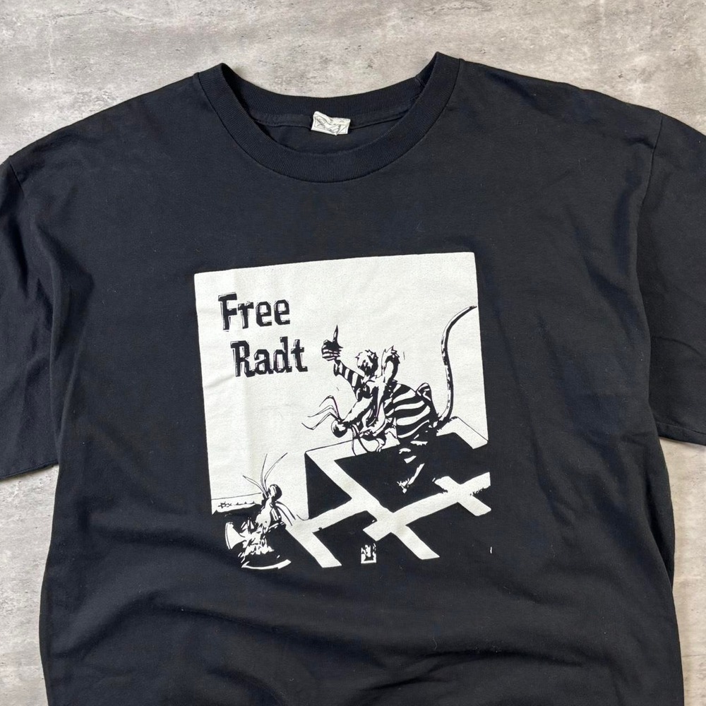 Alstyle Free Radt Band Tee Mens XL Black Vintage Y2K Punk Emo Graphic T-Shirt